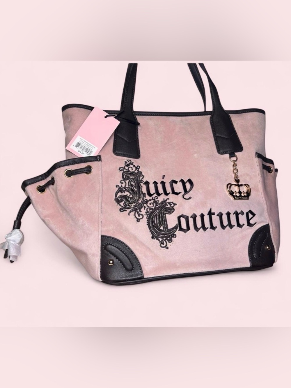 Juicy Couture Light Pink Tote with Black Accents